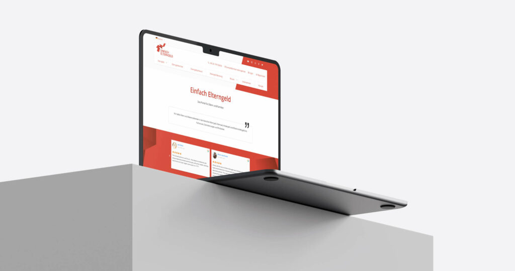 Webseite und Elterngeldsoftware Einfach Elterngeld